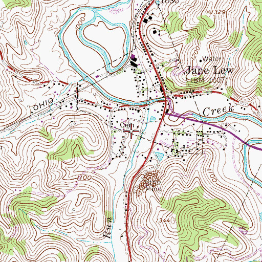 Topographic Map of Straley Cemetery, WV