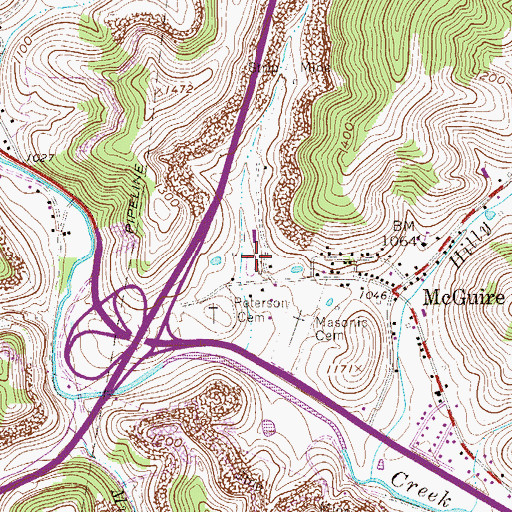 Topographic Map of Trefz Horse Farm Show Ring, WV