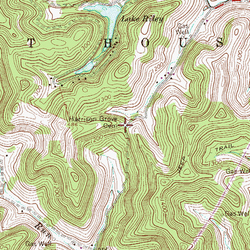 Topographic Map of Upper Murphy Creek School (historical), WV