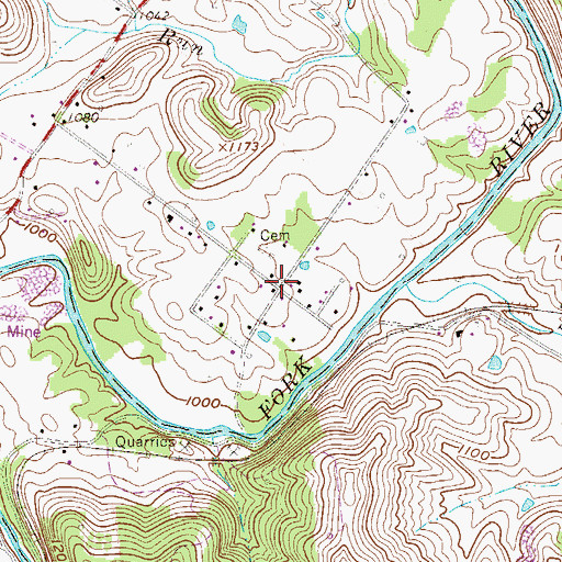 Topographic Map of Westfield, WV