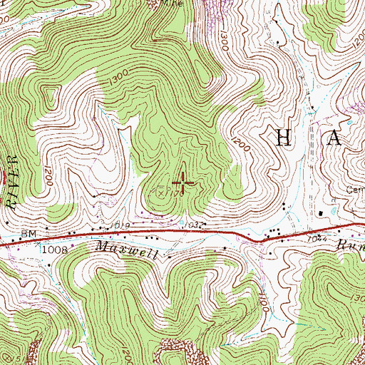 Topographic Map of Woodland Addition, WV