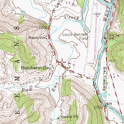 Topographic Map of Word of Life Ministries, WV