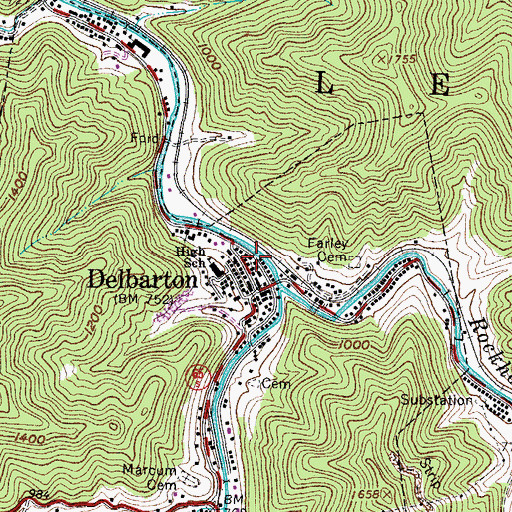 Topographic Map of Connolly Memorial Baptist Church, WV