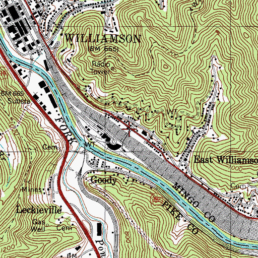 Topographic Map of First Mount Zion Baptist Church, WV