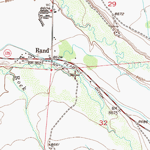 Topographic Map of Peabody Ditch, CO