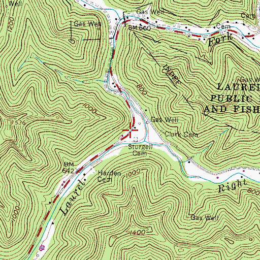 Topographic Map of Rapp, WV