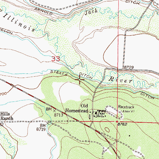 Topographic Map of Stella Ditch, CO