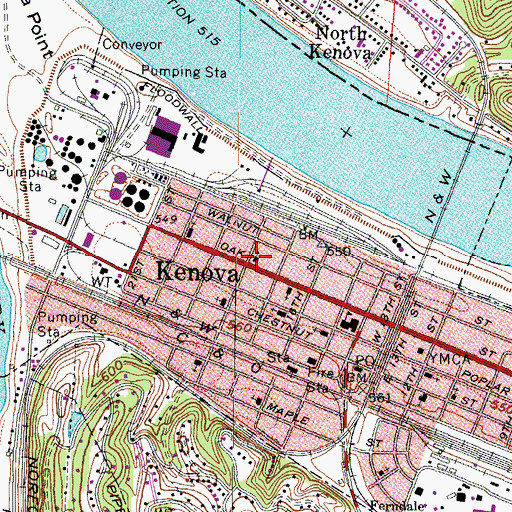 Topographic Map of Bethlehem United Baptist Church, WV