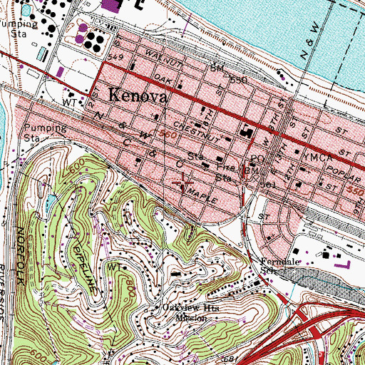 Topographic Map of Church of God, WV