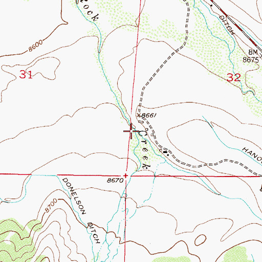Topographic Map of Shearer Creek, CO