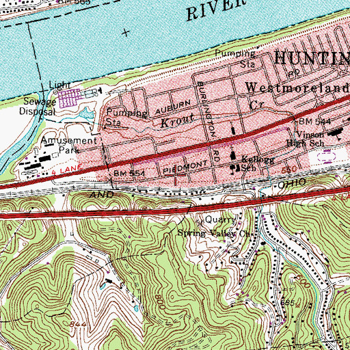 Topographic Map of Prince of Peace United Baptist Church, WV