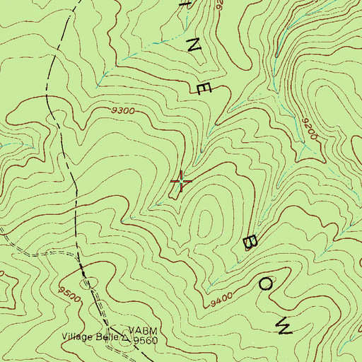 Topographic Map of Sutton Creek, CO