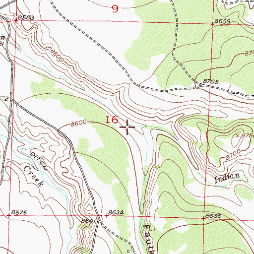 Topographic Map of Faulkner Draw, CO