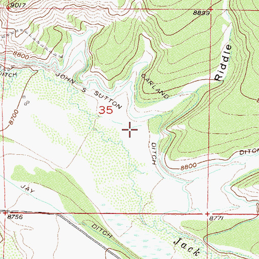 Topographic Map of Riddle Draw, CO