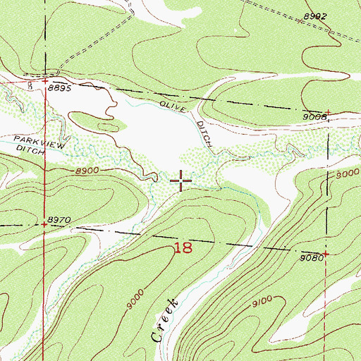 Topographic Map of Snyder Creek, CO