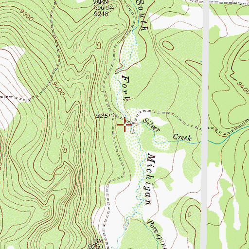 Topographic Map of Silver Creek, CO