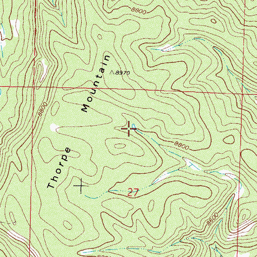 Topographic Map of Jack Creek, CO