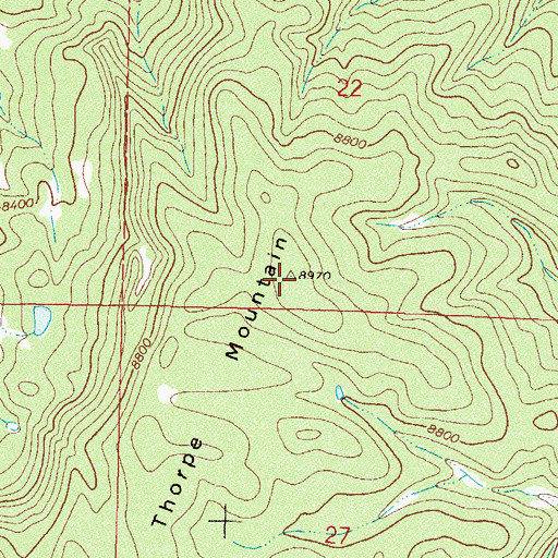 Topographic Map of Thorpe Mountain, CO