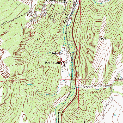 Topographic Map of Keystone, CO