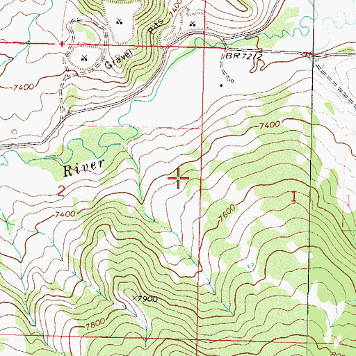 Topographic Map of Raspberry Creek, CO