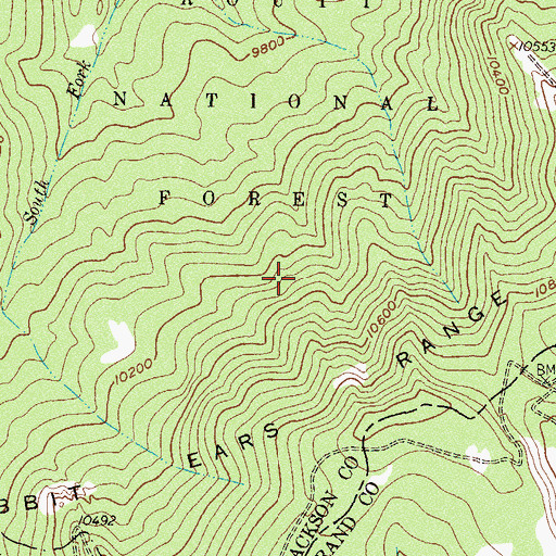 Topographic Map of Harrison Creek Picnic Area, CO