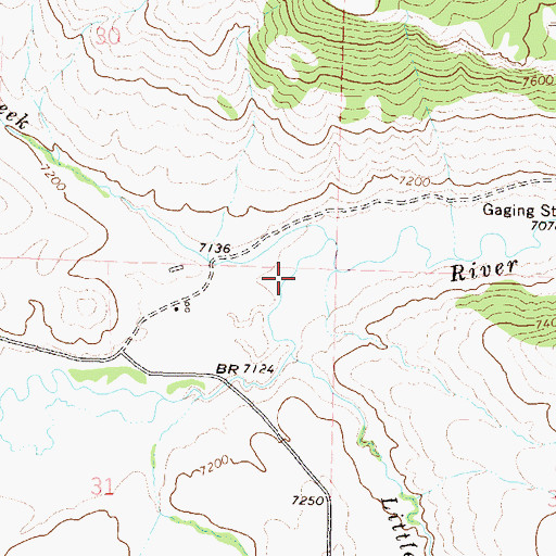 Topographic Map of Little Morrison Creek, CO