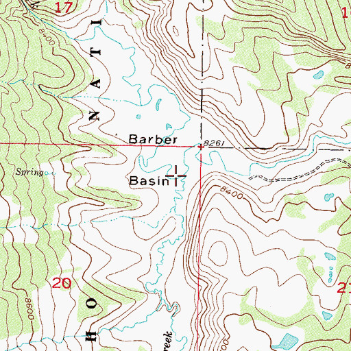 Topographic Map of Frantz Creek, CO