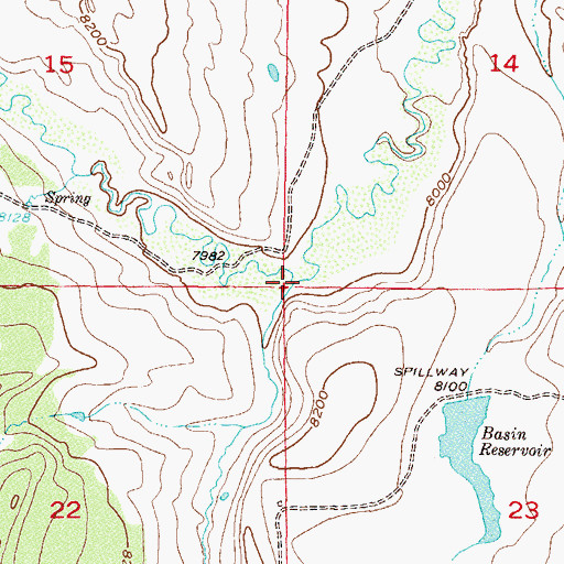 Topographic Map of Milk Creek, CO