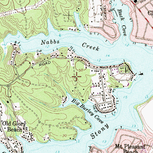 Topographic Map of Altoona Beach, MD