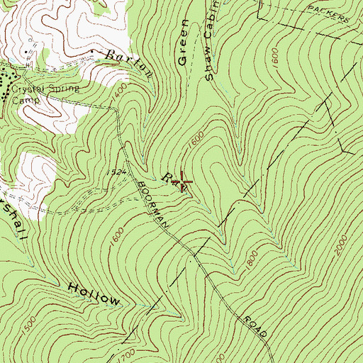 Topographic Map of Township of Brush Creek, PA