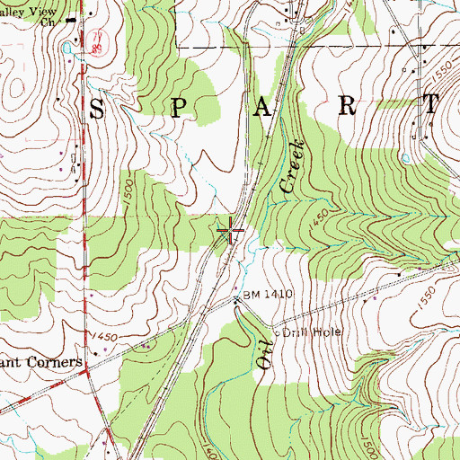 Topographic Map of Township of Sparta, PA
