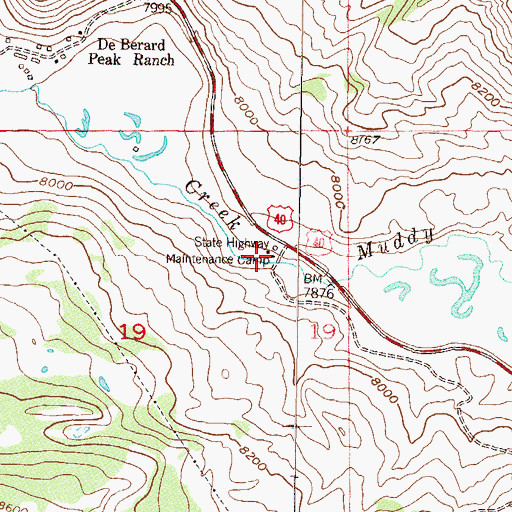 Topographic Map of State Highway Maintenance Camp, CO