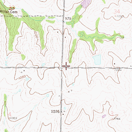 Topographic Map of Township of Kapioma, KS