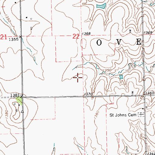 Topographic Map of Township of Overland, KS