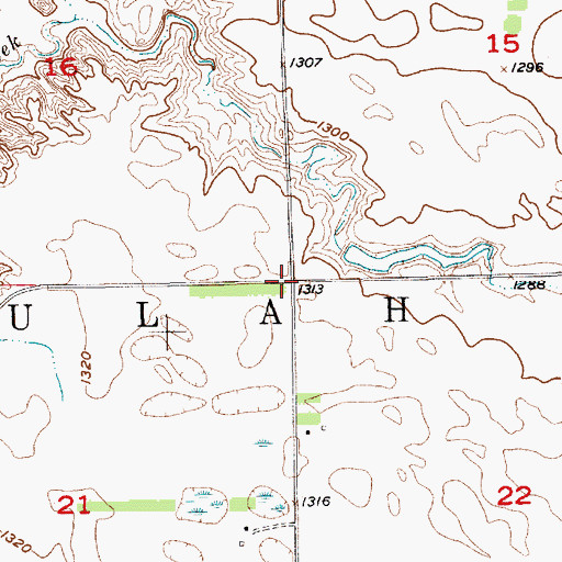 Topographic Map of Township of Beulah, SD