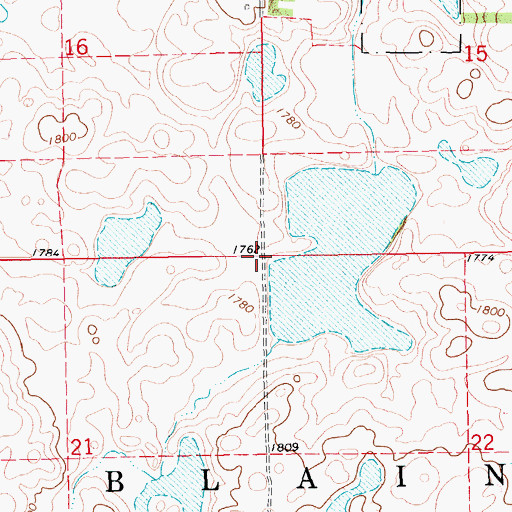Topographic Map of Township of Blaine, SD
