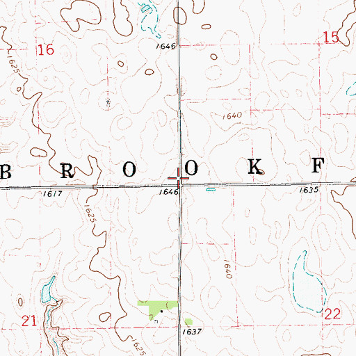 Topographic Map of Township of Brookfield, SD