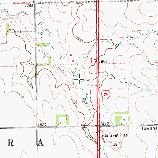 Topographic Map of Township of Elmira, SD