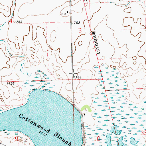 Topographic Map of Township of Lake, SD