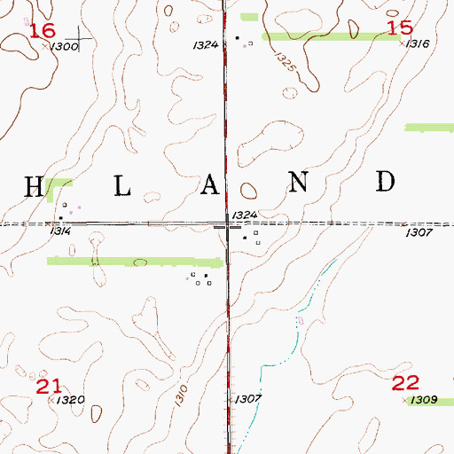 Topographic Map of Township of Richland, SD