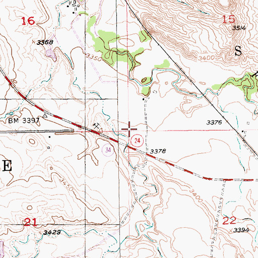 Topographic Map of Township of Saint Onge, SD