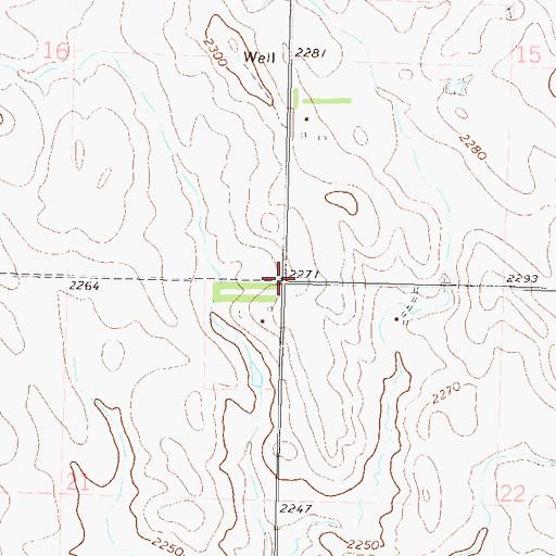 Topographic Map of Township of Prairie View, SD