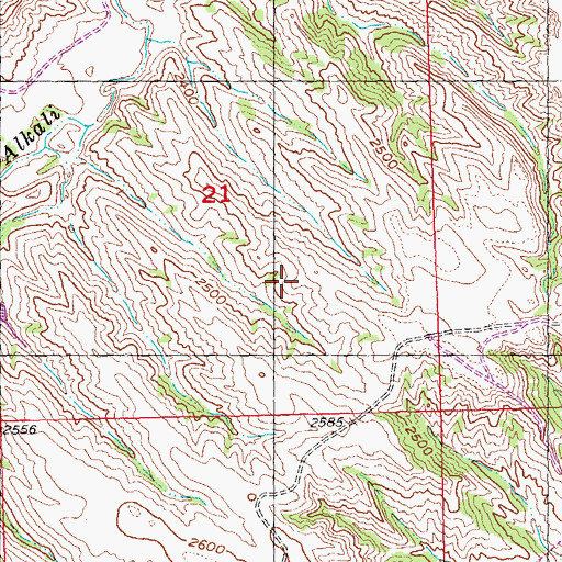 Topographic Map of Township of Smithville, SD