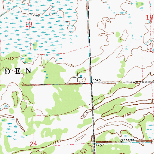 Topographic Map of Township of Grove Park-Tilden, MN