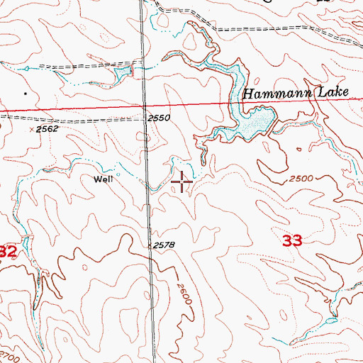 Topographic Map of Township of Rainy Creek/Cheyenne, SD