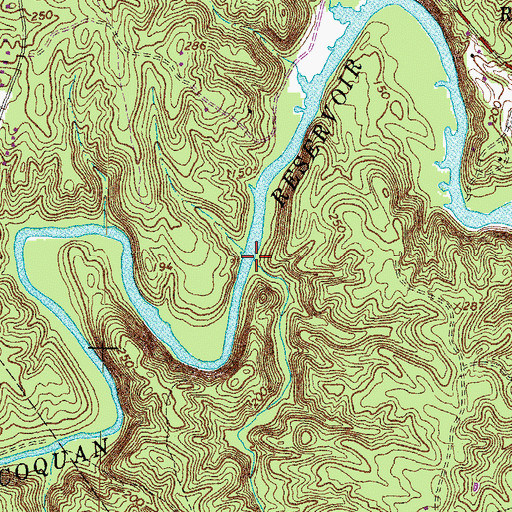 Topographic Map of Champs Mill Branch, VA