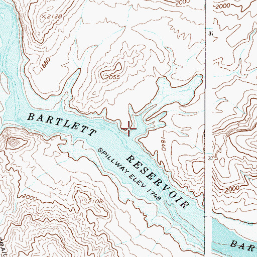 Topographic Map of Echo Bay, AZ