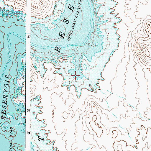Topographic Map of Hog Island, AZ