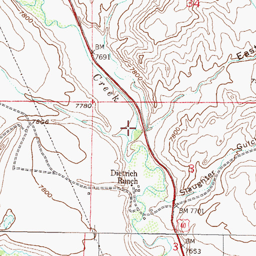 Topographic Map of Eastern Gulch, CO