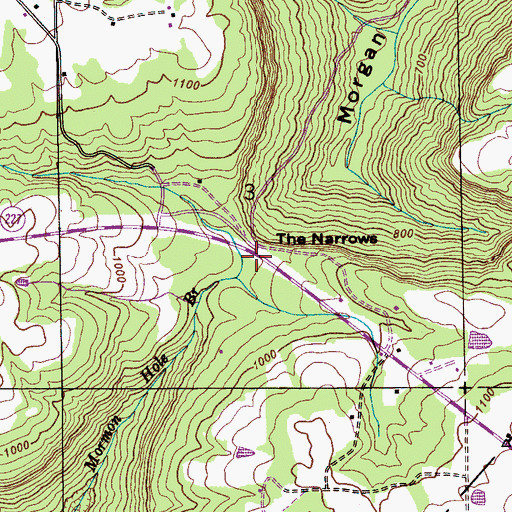 Topographic Map of Pendergrass (historical), AL